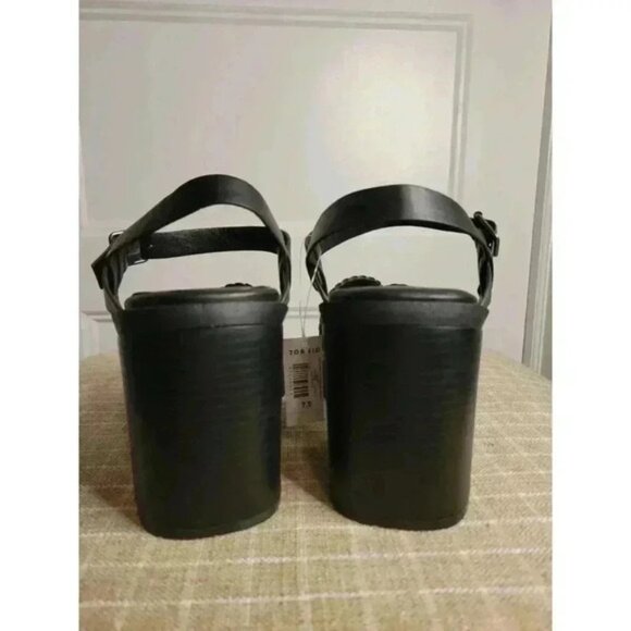 Women's Torrid Black Strap Braided Platform Heeled Sandals Size 7.5 NWOB - Picture 2 of 6